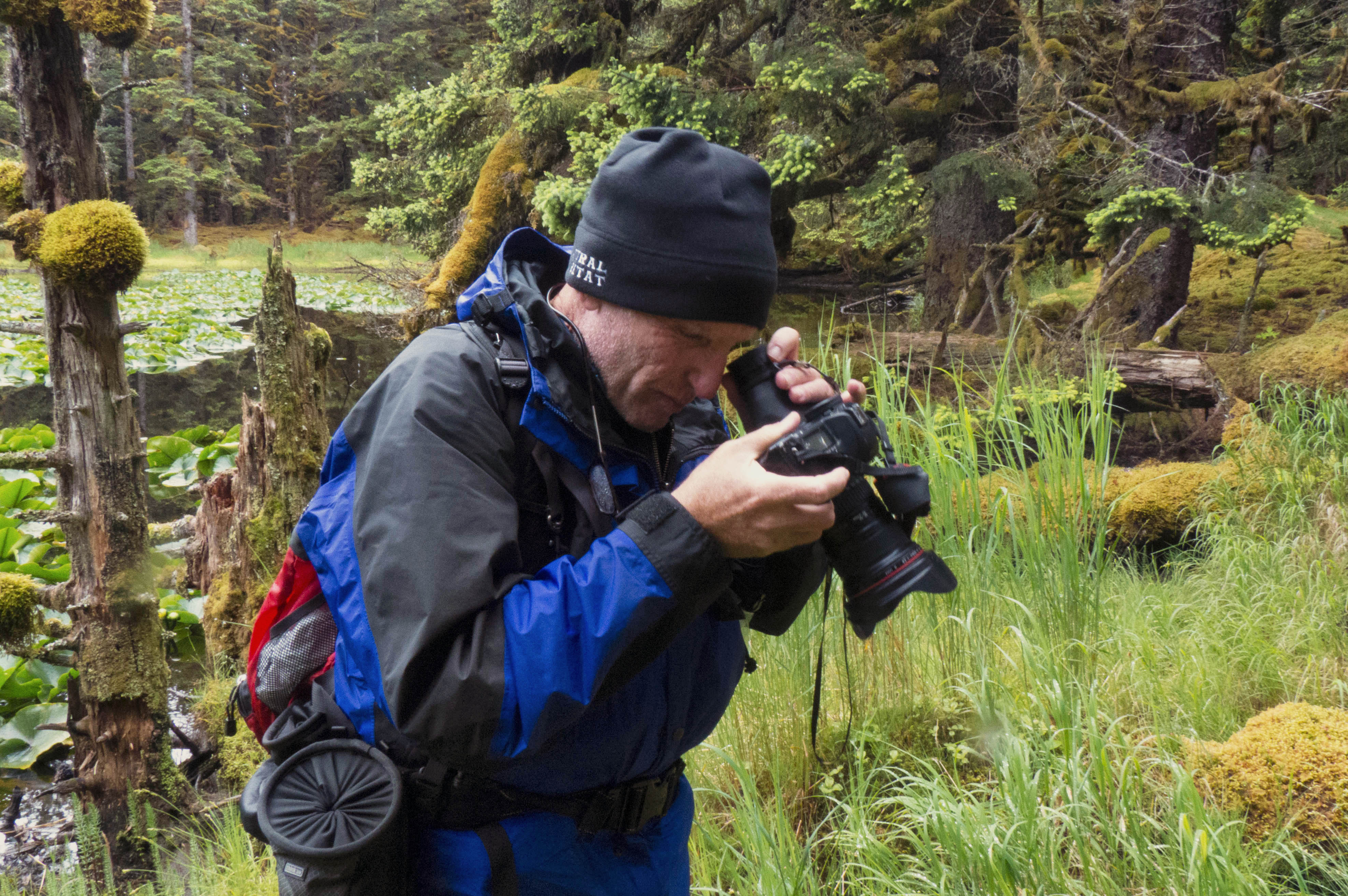 Hoodman loupe, photography, workshop, Kodiak, Alaska, photo, whales, camera, tool, pond, lilies